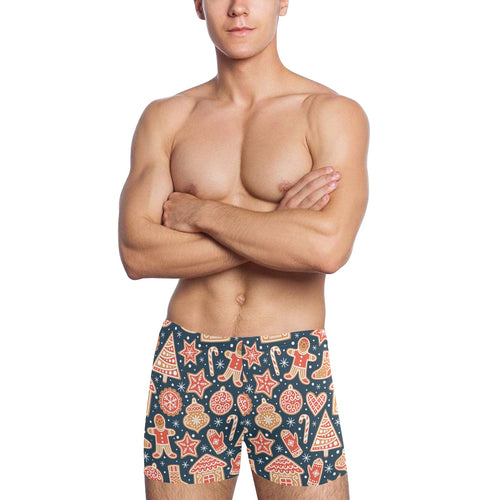 Christmas gingerbread cookie pattern Men's Swimming Trunks