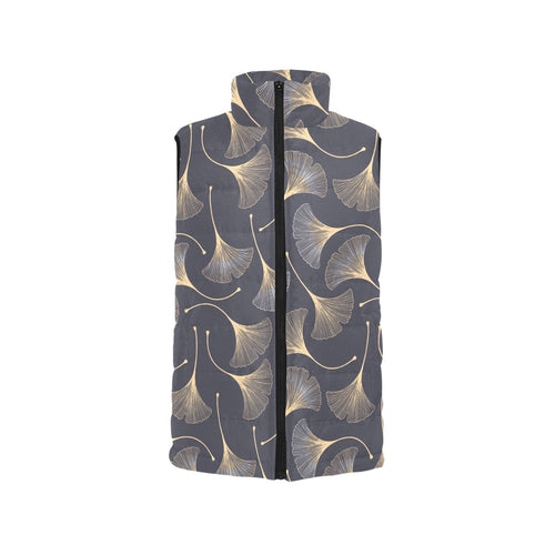 Gold ginkgo leaves Men's Padded Vest