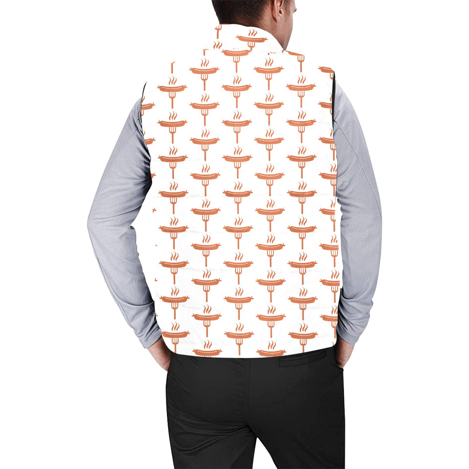 Sausage Pattern Print Design 05 Men's Padded Vest