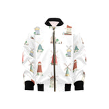 windmill design pattern Kids' Boys' Girls' Bomber Jacket