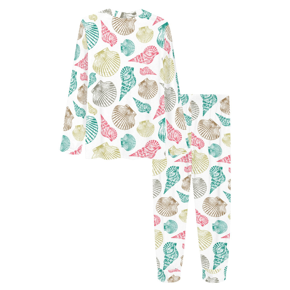 Colorful shell pattern Women's All Over Print Pajama Set