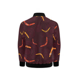 Boomerang Australian aboriginal ornament circle bl Kids' Boys' Girls' Bomber Jacket