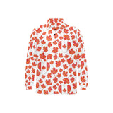Canada Pattern Print Design 02 Men's Long Sleeve Polo Shirt