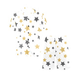 hand drawn gold black star pattern Men's V-Neck Short Pajama Set