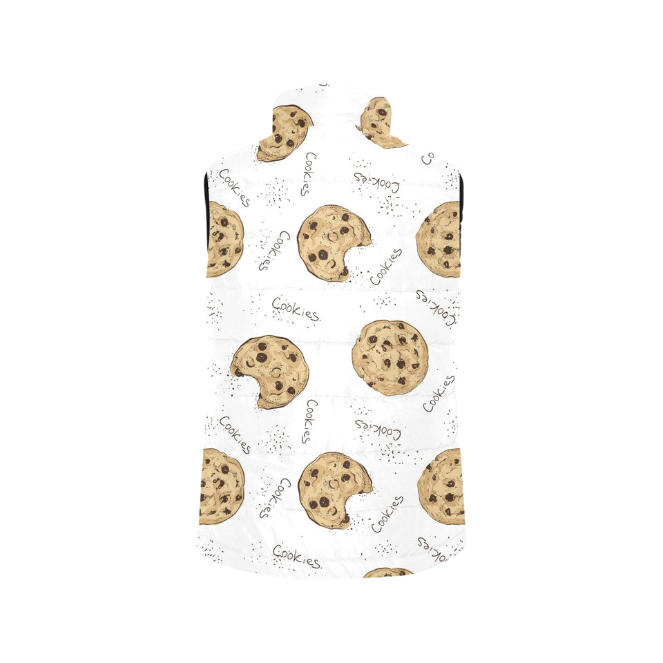 Sketch style cookie pattern Men's Padded Vest