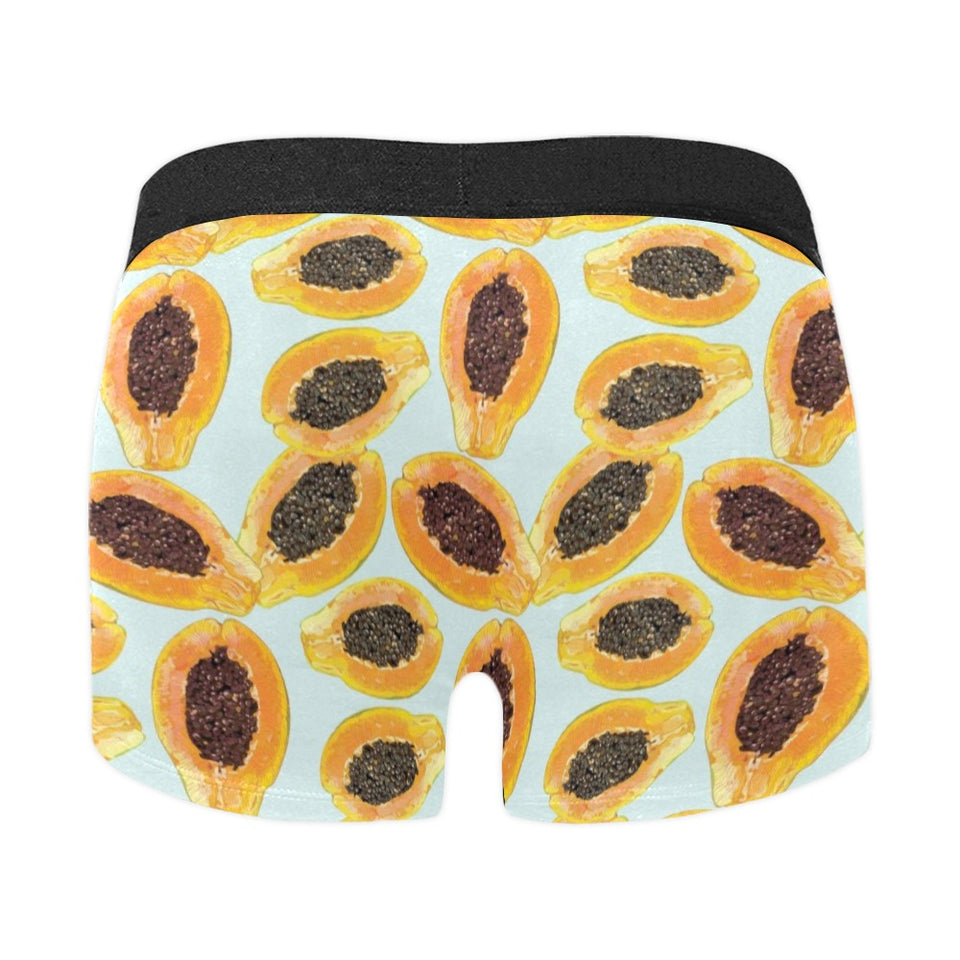 Watercolor papaya pattern Men's All Over Print Boxer Briefs Men's Underwear