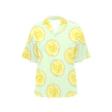 slice of lemon pattern Women's All Over Print Hawaiian Shirt