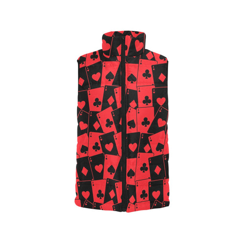 Casino Cards Suits Pattern Print Design 02 Men's Padded Vest