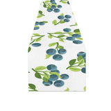 blueberry white background Table Runner