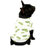 Cucumber sketch pattern All Over Print Pet Dog Round Neck Fuzzy Shirt