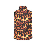 Fire flame dark pattern Men's Padded Vest