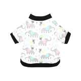 Cute elephant mouse pattern All Over Print Pet Dog Round Neck Fuzzy Shirt