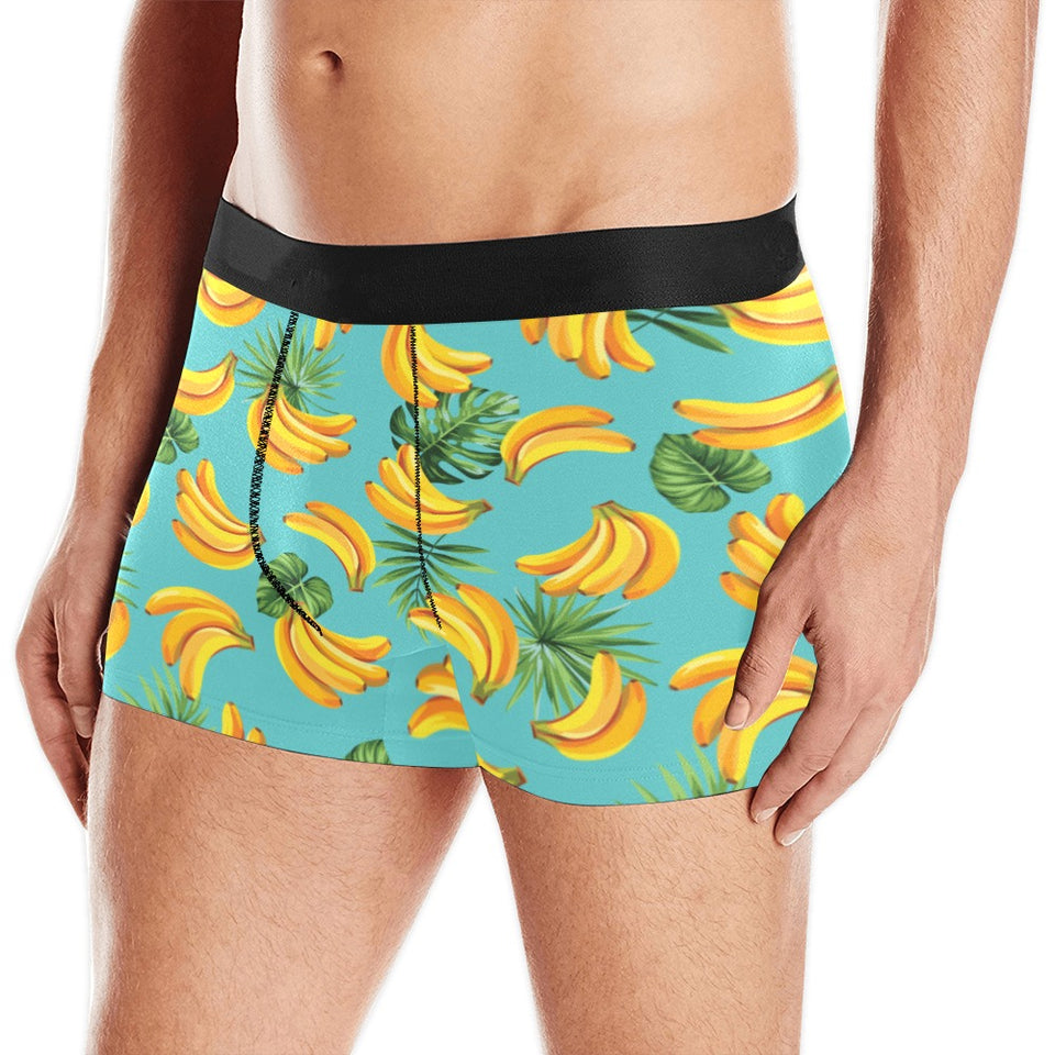 Banana Palm Leaves pattern background Men's All Over Print Boxer Briefs Men's Underwear