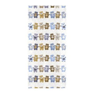 Teddy Bear Pattern Print Design 02 Beach Towel