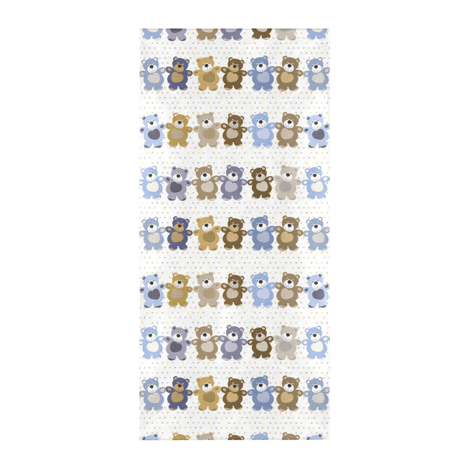 Teddy Bear Pattern Print Design 02 Beach Towel
