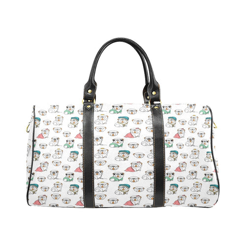 English Bulldog Pattern Print Design 03 Travel Bag