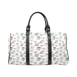 English Bulldog Pattern Print Design 03 Travel Bag