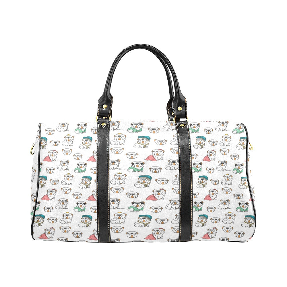 English Bulldog Pattern Print Design 03 Travel Bag