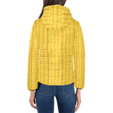 Corn Pattern Print Design 04 Women's Padded Hooded Jacket