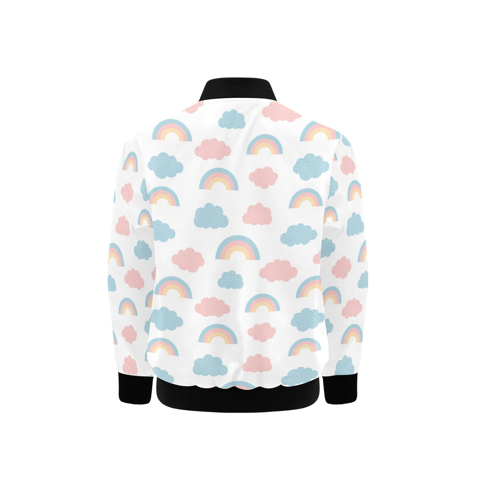 Cute rainbow clound pattern Kids' Boys' Girls' Bomber Jacket