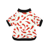 Chili pattern All Over Print Pet Dog Round Neck Fuzzy Shirt