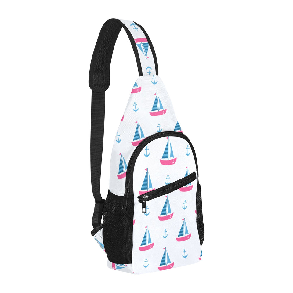 Sailboat anchor pattern All Over Print Chest Bag
