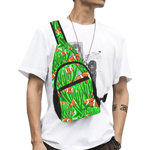 Clown Fish Pattern Print Design 01 All Over Print Chest Bag