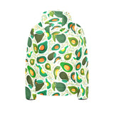 Avocado design pattern Kids' Boys' Girls' Padded Hooded Jacket
