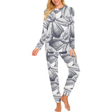 Guava tropical hand drawn pattern Women's All Over Print Pajama Set
