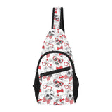 Yorkshire Terrier Pattern Print Design 04 All Over Print Chest Bag
