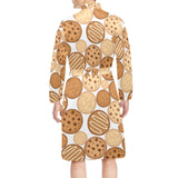 Various cookie pattern Men's Long Sleeve Belted Night Robe