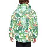 Cactus design pattern copy Kids' Boys' Girls' Padded Hooded Jacket