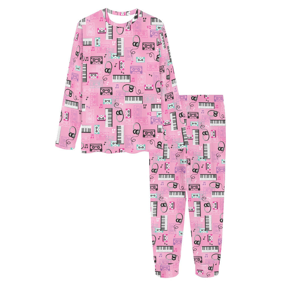Piano Pattern Print Design 01 Women's All Over Print Pajama Set