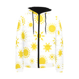 Sun pattern Men's Padded Hooded Jacket