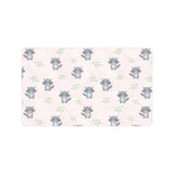 cute raccoons leaves pattern Doormat