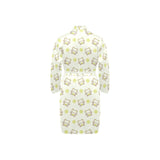 Cute cartoon frog baby pattern Men's Long Sleeve Belted Night Robe