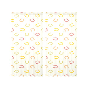 Horseshoes Pattern Print Design 02 Gauze Curtain
