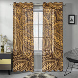 cacao beans tribal polynesian pattern background Gauze Curtain