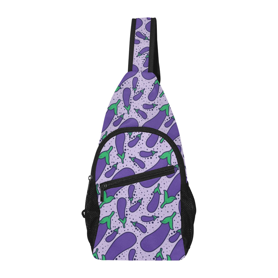 Eggplant Pattern Print Design 03 All Over Print Chest Bag