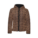 coffee bean pattern Kids' Boys' Girls' Padded Hooded Jacket