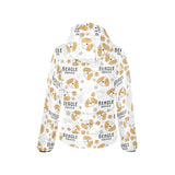 Cute beagle dog pattern background Women's Padded Hooded Jacket