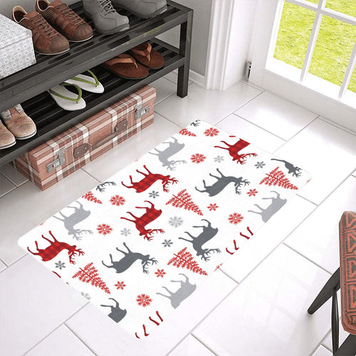 Deer tree snowflakes chrismas pattern Doormat
