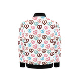Pretzels Pattern Print Design 04 Kids' Boys' Girls' Bomber Jacket