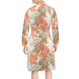 Cocoa beans Cocoa tree pattern Men's Long Sleeve Belted Night Robe