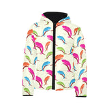 Colorful Chameleon lizard pattern Kids' Boys' Girls' Padded Hooded Jacket