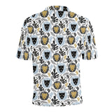 Lion Pattern Print Design 05 Men's All Over Print Polo Shirt