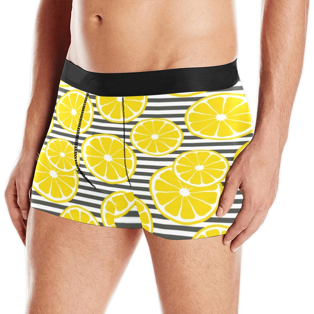 slice of lemon design pattern Men's All Over Print Boxer Briefs Men's Underwear