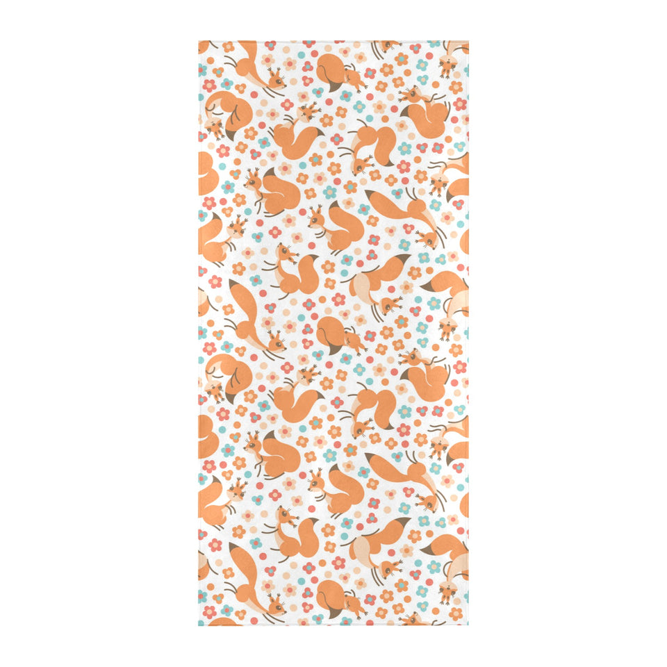 Squirrel Pattern Print Design 05 Beach Towel