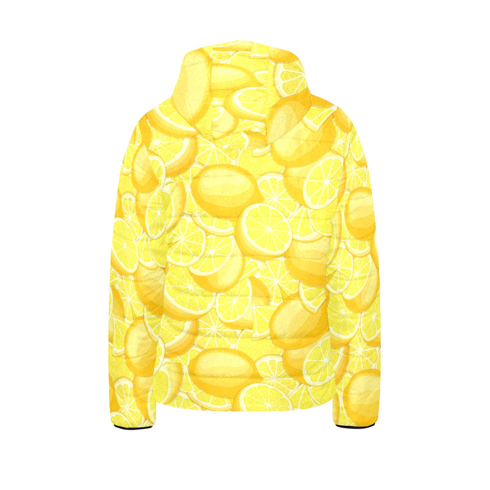lemon pattern Kids' Boys' Girls' Padded Hooded Jacket