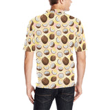 Coconut Pattern Print Design 05 Men's All Over Print Polo Shirt